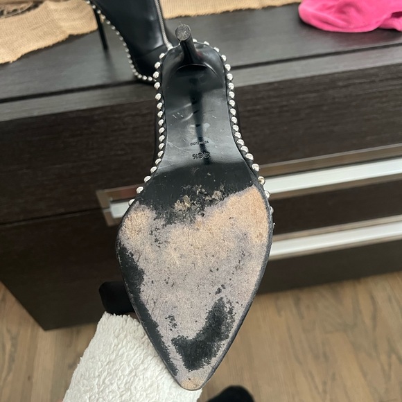 Black Alexander Wang Studded Heeled Booties - Picture 8 of 16